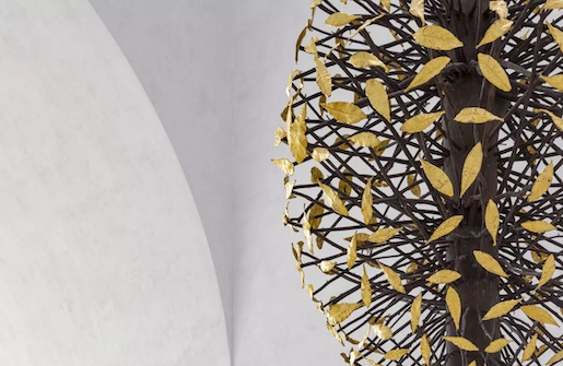 Giuseppe Penone, «Luce e ombra», 2011. Bronze, or et granite, 1450 x 470 x 490 cm. Donation d’Alice Pauli, 2016. Musée cantonal des Beaux-Arts de Lausanne. Photo: MCBA, © Etienne Malapert